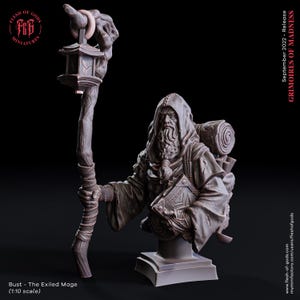 Druid Bust -  Flesh of Gods | Hermit Display Model | Dungeons and Dragons | DnD | Wargaming | Grimoires of Madness