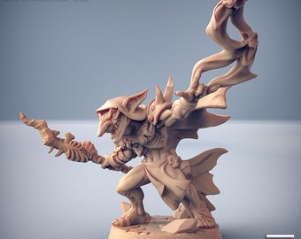 Goblin Sorcerer Miniature - Artisan Guild | Night Goblin Shaman Modle | Dungeons and Dragons | DnD | Wargaming | Zipzap Darkspark