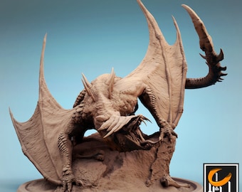 Wyvern Miniatures - Lord of the Print | Young Dragon Wyrmling Model | Vouivre Snake Dragon | Dungeons & Dragons | DnD | Wargaming