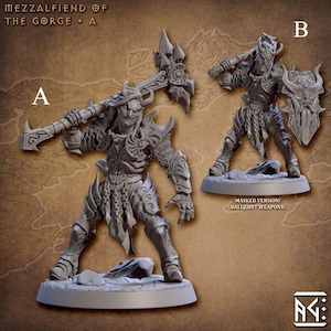 Tiefling Infantry Miniatures - Artisan Guild | Demon Warrior Model | Dungeons and Dragons | DnD | Wargaming