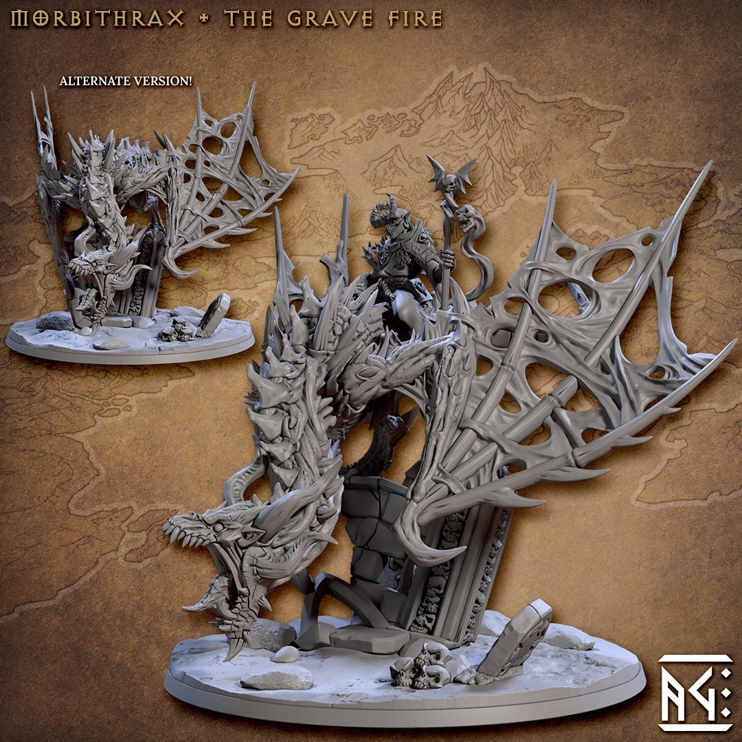 Undead Dragon Miniature - Artisan Guild | Mounted Terrorgheist