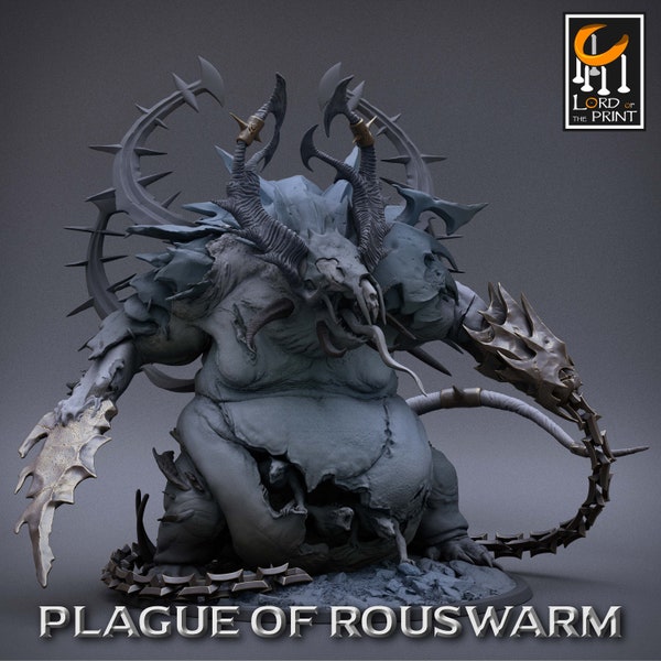 Ratfolk Brood Horror Miniature - Lord of the Print | Grimdark Skaven Abomination Model | Dungeons & Dragons | DnD | Wargaming | Rouswarm