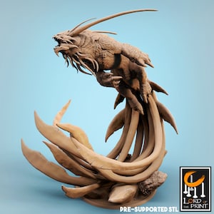 Kraken Miniature - Lord of the Print | Ancient Sea Monster Model | Sea Serpent | Dungeons & Dragons | DnD | Wargaming | Siren's Song