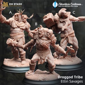 Giant Ettin Miniatures - DM Stash | Mutant Troll Ogre Models | Dungeons and Dragons | DnD | Wargaming | Adventure Continues