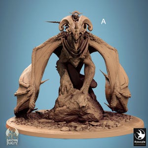 Elder Gold Dragon Mount Miniature - Rescale Miniatures | Stormcast Tauralon Figure | Dungeons & Dragons | DnD 5e | Wargaming | Purity