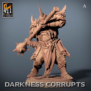 Grimdark Knight Miniatures - Lord of the Print | Chaos Warrior Models | Dungeons & Dragons | DnD | Wargaming | Darkness Corrupts