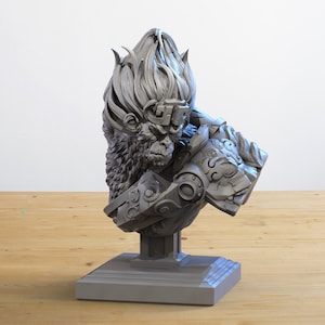 Sun Wukong Monkey God Bust - Clay Cyanide Miniatures | Prop | Dungeons and Dragons | DnD | Wargaming