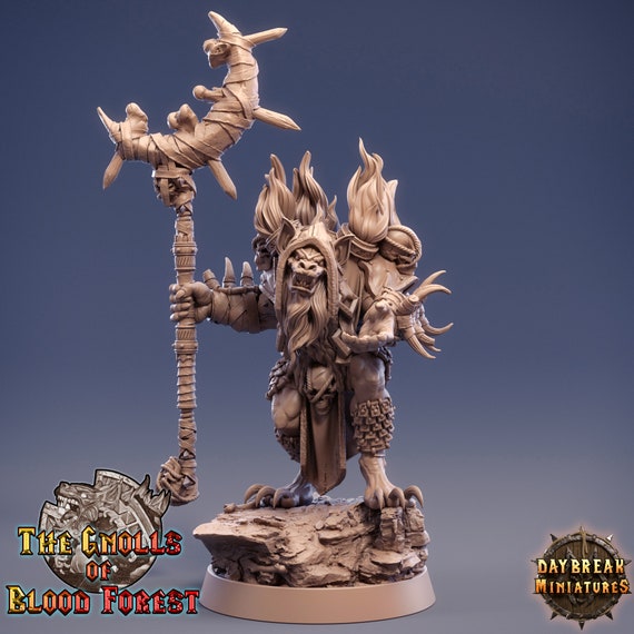 Gnoll Sorcerer Miniature - Daybreak Miniatures | Beastfolk Shaman