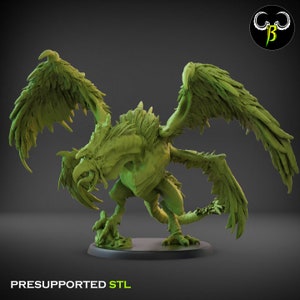 Giant Cockatrice Miniature - Clay Beast Creation | Chaos Beast of Tzeentch Model | Dungeons and Dragons | DnD | Wargaming | Chaoscatrice