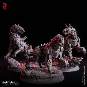 Steel Hound Miniatures - Flesh of Gods | Mechanical Daemon Hellhounds Model | Flesh & Steel