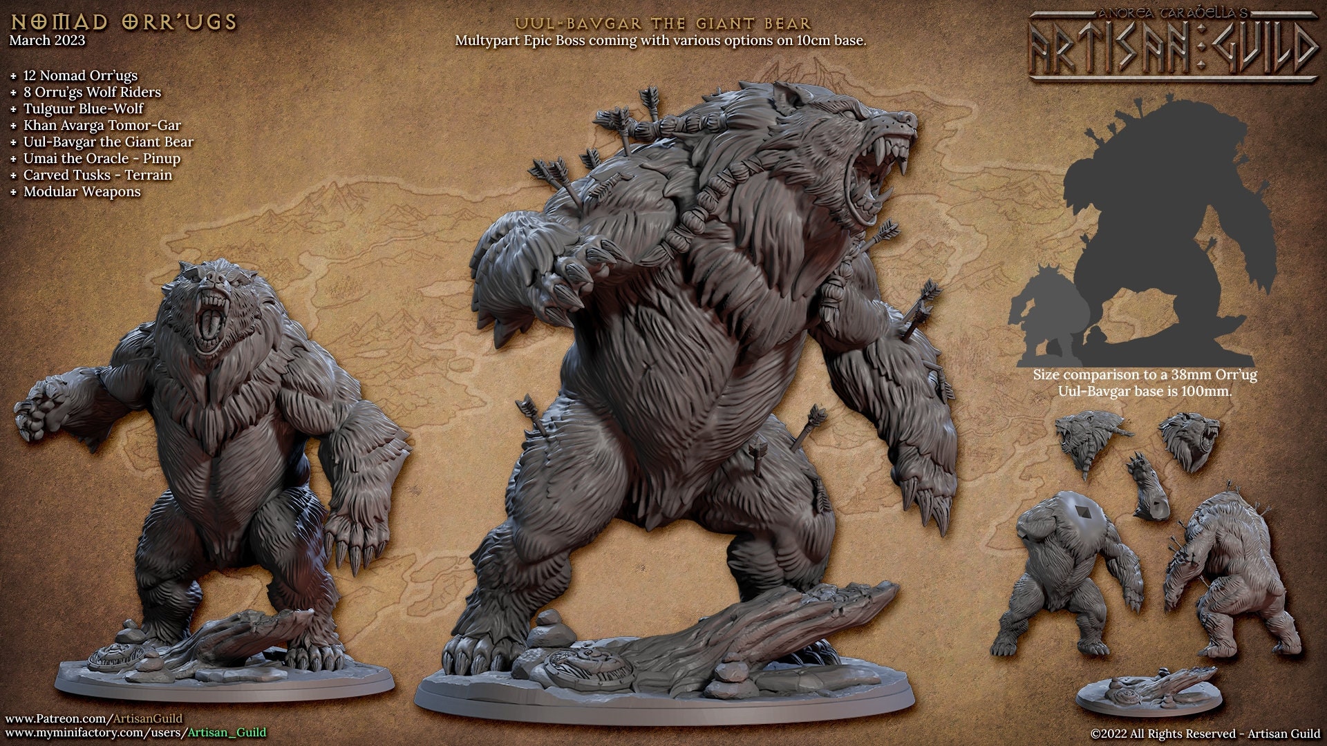 Giant Bear Miniature - Artisan Guild | Viking Beast Model