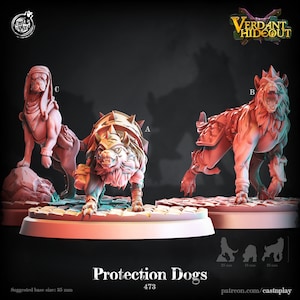 Protection Dogs Miniature - Castnplay | Hound Models | Dungeons & Dragons | DnD | Wargaming