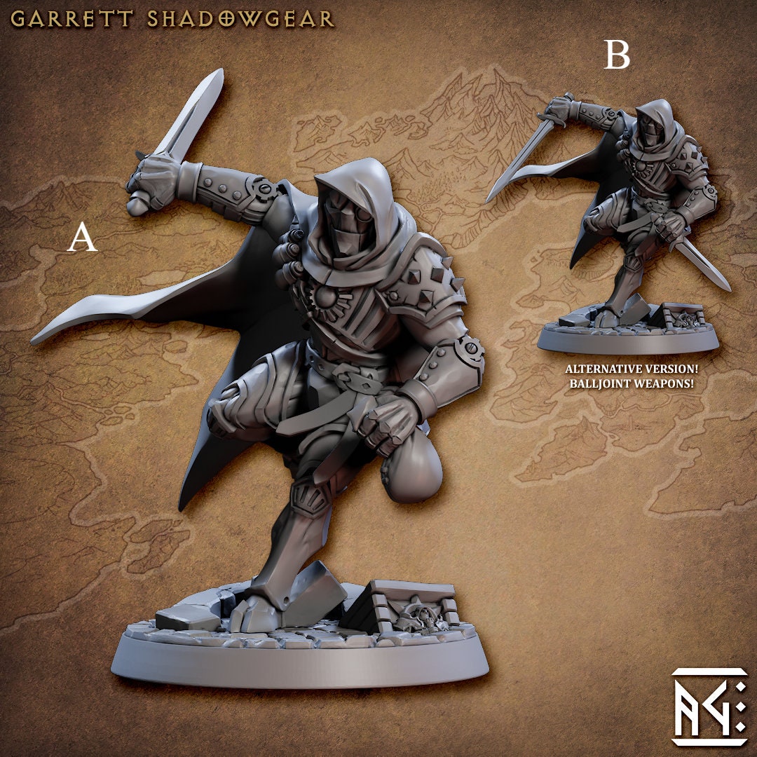 Warforged Rogue Miniature - Artisan Guild | Necron Thief Model | Dungeons and Dragons | DnD | Wargaming | Golum Samulacra
