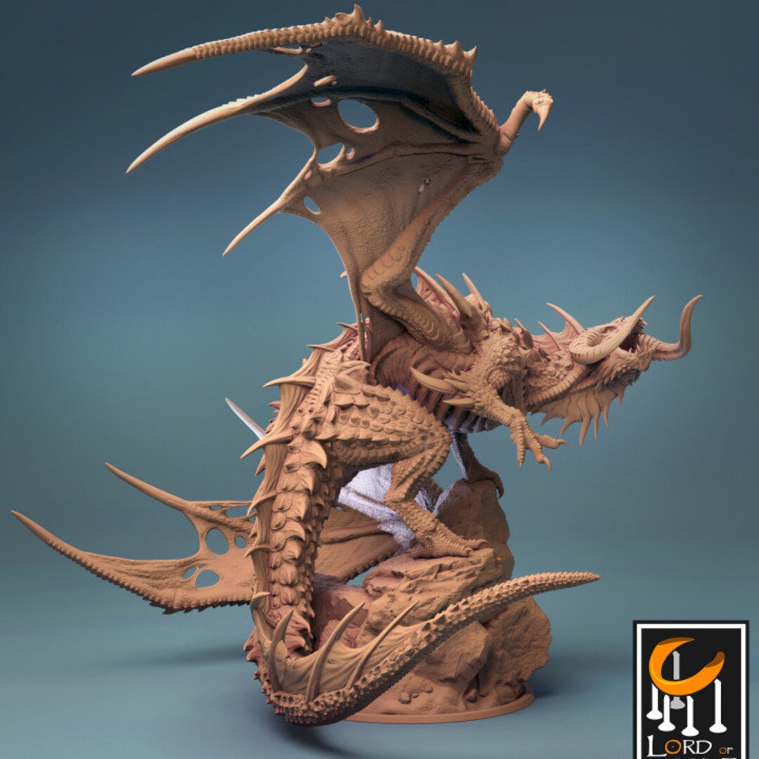 Ancient Black Dragon Miniature - Lord of the Print | Gargantuan