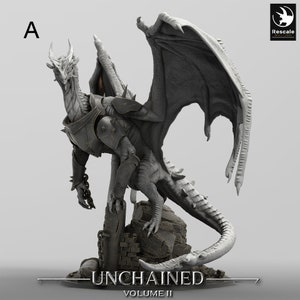 Armoured Chaos Dragon Miniature - Rescale Miniatures | Adult Red Dragon War Beast Model | Dungeons & Dragons | DnD | Wargaming | Unchained
