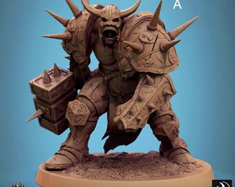 Male Orc Fighter Miniatures - Rescale Miniatures | Orruk Warclans Ironjawz Models | Wargaming | Cliffside Orks