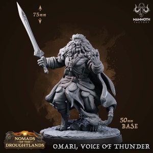 Leonin Leader Miniature - Mammoth Factory | Tabaxi Captain Model | Dungeons and Dragons | DnD | Wargaming | Pathfinder | Droughtlands