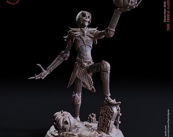 Grimdark Skeleton Miniature -  Flesh of Gods | Pumpkin Lord Model | Wargaming | The Tribal Gathering