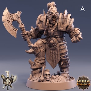 Orc Infantry Miniatures -  Daybreak Miniatures | Ogre Warrior Models | Raider Army | Dungeons and Dragons | DnD | Wargaming Tabletop