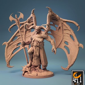 Demon Prince Miniature - Lord of the Print | Tzeentch Chaos Deamon Model | Giant Orcus | Dungeons and Dragons | DnD | King of Demons