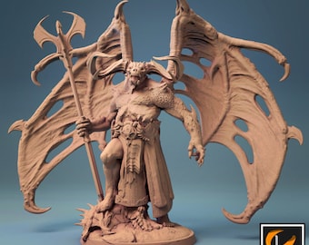 Demon Prince Miniature - Lord of the Print | Tzeentch Chaos Deamon Model | Giant Orcus | Dungeons and Dragons | DnD | King of Demons