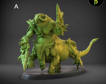 Centaur Barbarian Miniatures - Clay Beast Creation | Dragon Ogre Beastmen Models | Dungeons and Dragons | DnD | Wargaming | Centigon Squad