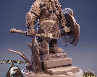 Dwarf Leader Miniature -  Daybreak Miniatures | Votaan Cleric Model | Paladin | Dungeons and Dragons | DnD | Wargaming