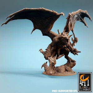 Exalted Demon Prince Miniature - Lord of the Print | Infernal Daemon of Khorne Model | Bloodthirster | Dungeons & Dragons | DnD | Wargaming