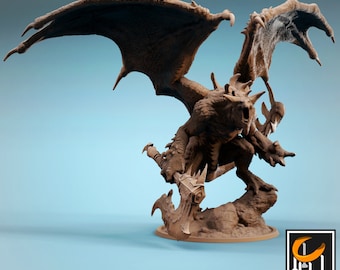 Exalted Demon Prince Miniature - Lord of the Print | Infernal Daemon of Khorne Model | Bloodthirster | Dungeons & Dragons | DnD | Wargaming