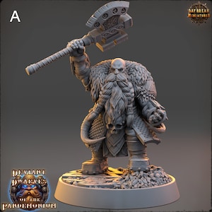 Chaos Dwarf Infantry Miniatures -  Daybreak Miniatures | Duerger Fighter Models | Dungeons and Dragons | DnD | Wargaming | Devient Dwarves