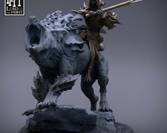 Ratfolk Rat Rider Miniatures - Lord of the Print | Giant Rat Cavalry Mount Models | Dungeons and Dragons | DnD | Wargaming | Rouswarm