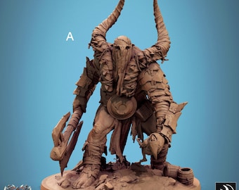 Fire Giant Executioner Miniatures - Rescale Miniatures | Mancrusher Behemat Model | Dungeons & Dragons | DnD 5e | Wargaming | Molten Hearts