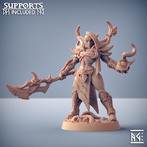 Elf Sorcerer Miniature - Artisan Guild | Elven Battlemage Model | Drow Sleppblade | Dungeons and Dragons | DnD | Wargaming