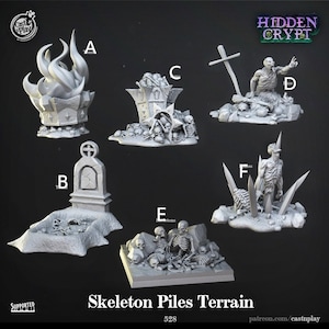 Graveyard Scatter Models - Castnplay | Tomb Props | Dungeons and Dragons | DnD | Wargaming | Hidden Crypt