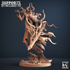 Lich Lord Miniature - Artisan Guild | Undead Sorcerer Model | Wight King | Dungeons and Dragons | DnD | Wargaming | King Stutagaard
