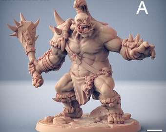 Ogre Warrior Miniatures - Artisan Guild | Orc Fighter Model | Wargaming