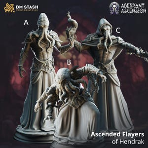 Mindflayer Sorcerer Miniatures - DM Stash | Herald of Tzeentch Models | Dungeons and Dragons | DnD | Wargaming | Aberrant Ascension