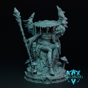 Myconid Queen Miniature -  Witchsong Miniatures | Mushroom Sorcerer Model | Fungal Druid | Grimdark | Dungeons and Dragons | DnD | Wargaming