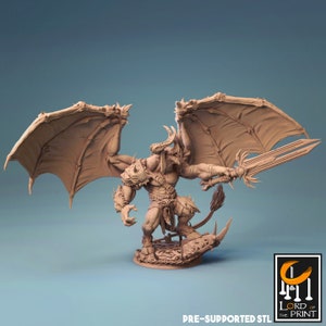 Demon Prince Miniature - Lord of the Print | Khorne Chaos Daemon Model | Dungeons & Dragons | DnD | Wargaming | Disciple of War
