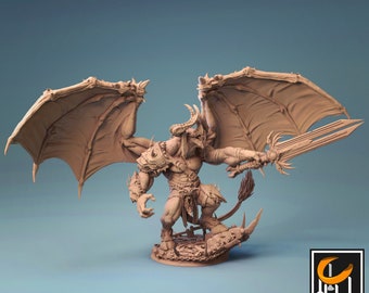 Demon Prince Miniature - Lord of the Print | Khorne Chaos Daemon Model | Dungeons & Dragons | DnD | Wargaming | Disciple of War