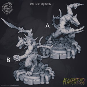 Ratfolk Fighter Miniature - Castnplay | Skaven Infantry Model | Dungeons & Dragons | DnD | Wargaming | Scar Nightstrike