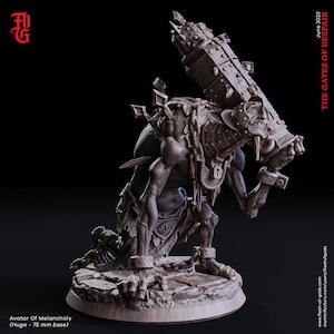 Grimdark Giant Miniature -  Flesh of Gods | Undead Guardian Model | Abomination | Dungeons and Dragons | DnD | Wargaming | Gates of Despair