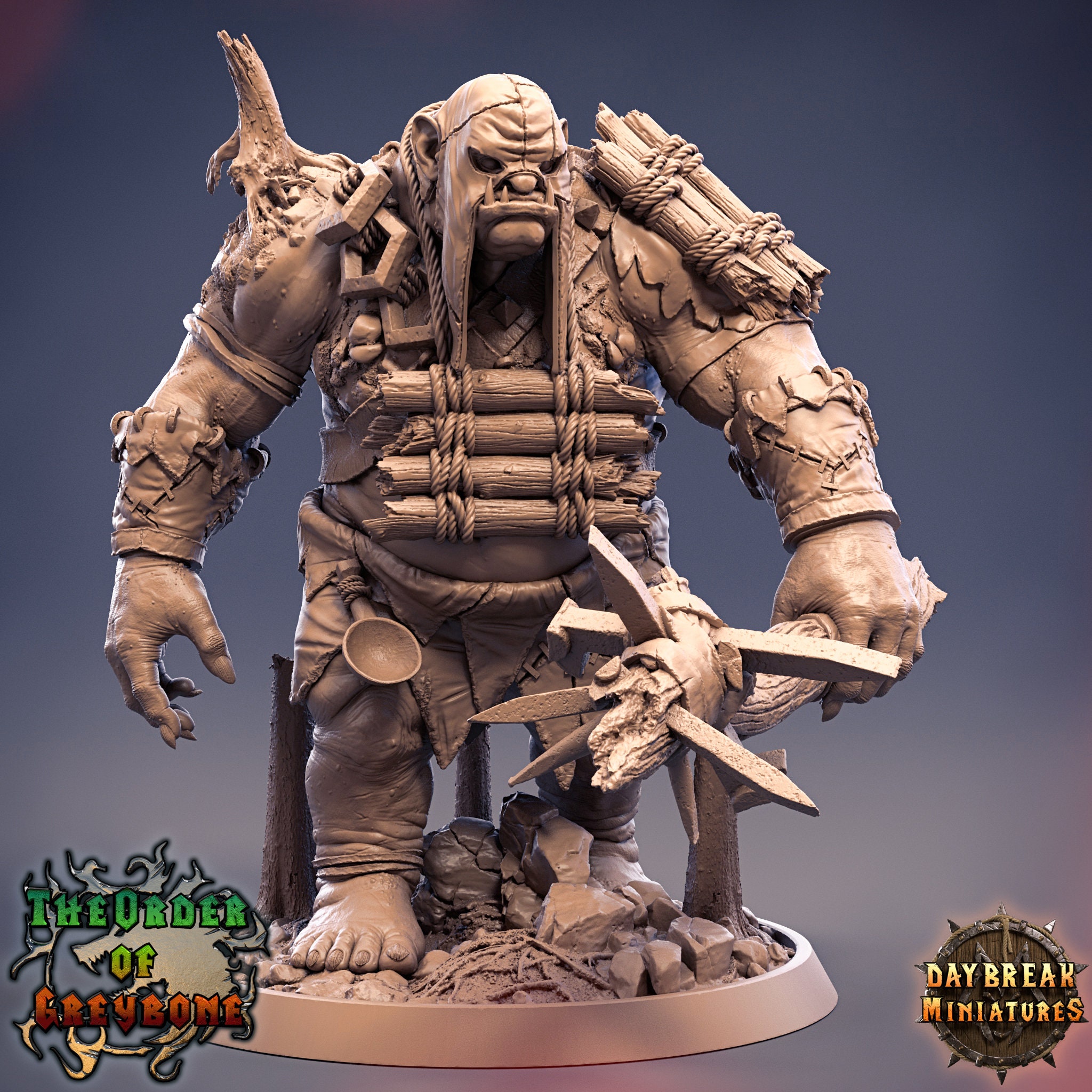 Ogre Brute Miniature - Daybreak Miniatures | Hill Giant Model