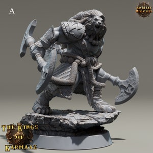 Leonin Infantry Miniatures -  Daybreak Miniatures | Tabaxi Soldier Models | Dungeons and Dragons | DnD | Wargaming | Kings of Karmaaz