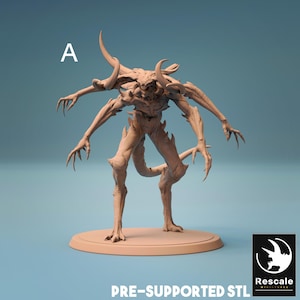Chaos Daemon Bloodletter Miniatures - Rescale Miniatures | Blades of Khorne Model | Dungeons & Dragons | DnD | Wargaming | Four Horsemen