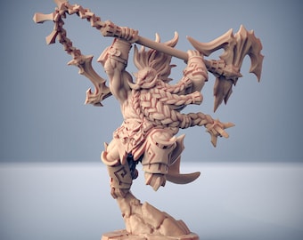 Dwarf Barbarian Miniature -  Artisan Guild | Fyreslayer Berserker Model | Dungeons and Dragons | DnD | Wargaming | Gundrof Ragingfire