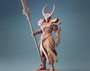 Space Elf Miniature - Lord of the Print | Warlock Model | Dark Lord Figure | Forest Guardian | Dungeons and Dragons | DnD | Wargaming