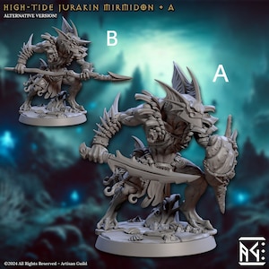 Sahagin Fishfolk Infantry Miniatures - Artisan Guild | Idoneth Deepkin Thrall Models | Dungeons and Dragons | DnD | Wargaming | Mirmidons