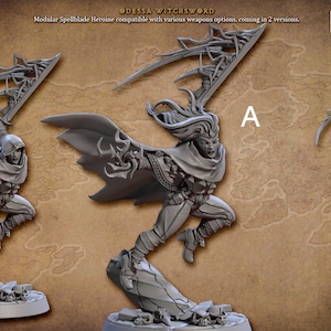 Spellblade Miniature - Artisan Guild | Female Adventurer Model | Dungeons and Dragons | DnD | Wargaming | Arcanist Guild