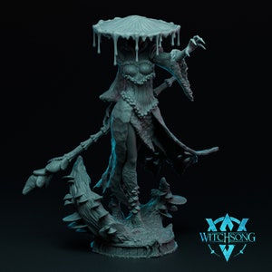 Giant Myconid Mage Miniature -  Witchsong Miniatures | Mushroom Sorcerer Model | Dungeons and Dragons | DnD | Wargaming | The Fungal Queen